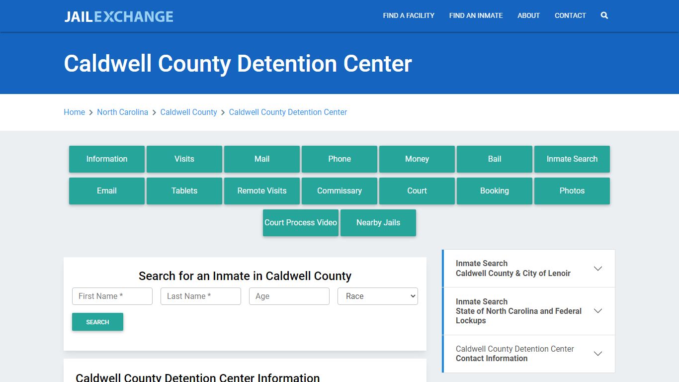 Caldwell County Detention Center Roster Lookup, NC, Inmate Search